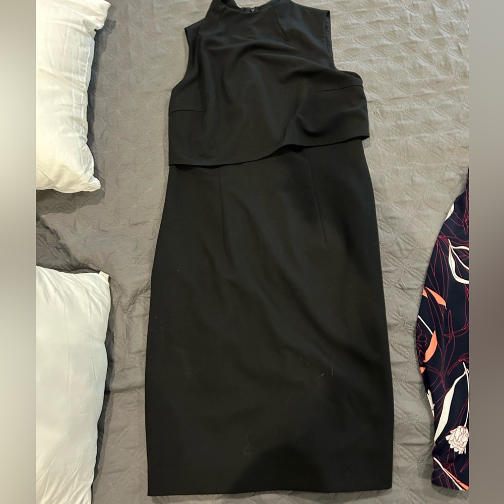 Chic Black Asymmetrical Dress with Sleeveless Design
